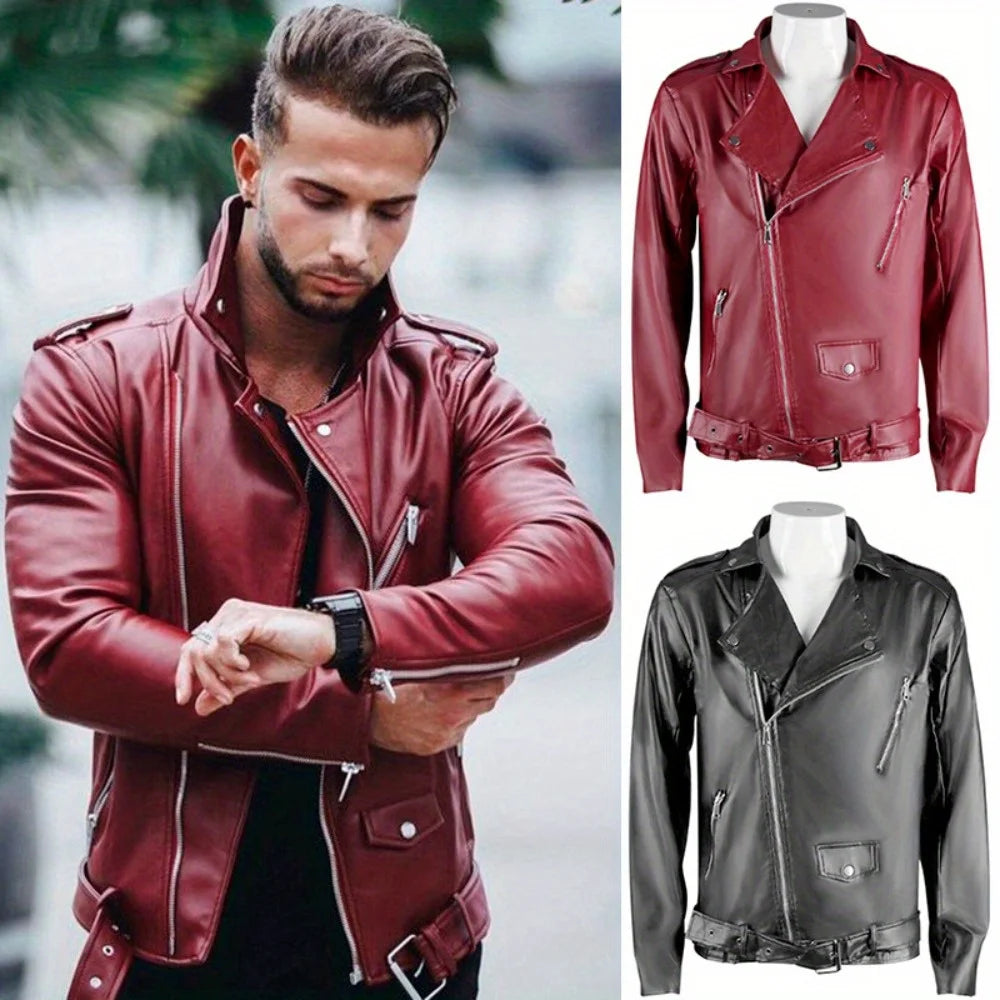 2025 Men's Medieval - Style Retro Punk Biker Jacket Gothic Victorian Suit Coat