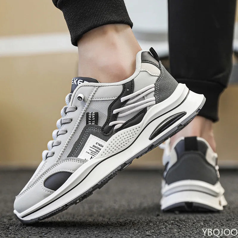 Spring summer men's sports shoes are fashionable versatile breathable lightweight casual simple comfortable mesh surface shoes
