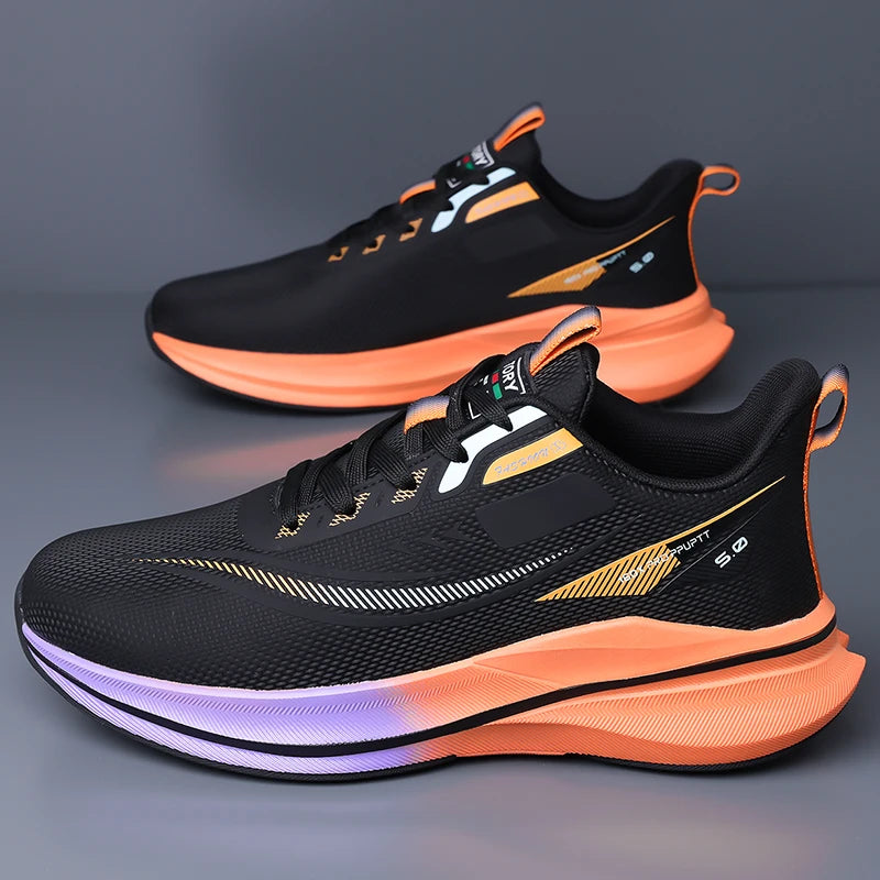 Men Sports Running Shoes 2025 Casual Carbon Plate Marathon Breathable Lightweight Women's Comfortable Athletic Nonskid Sneakers
