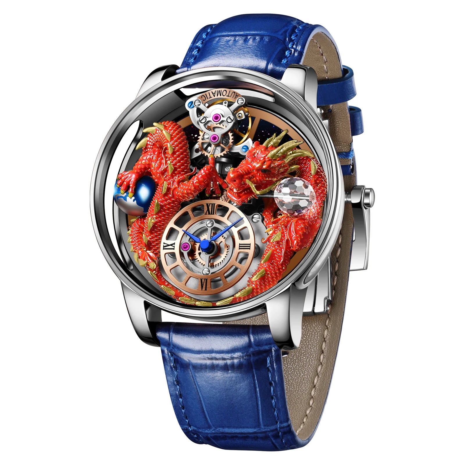 2024 New PINDN Jaco&Co Brand Watch Men's Leather Sports Watch Men's Quartz Watch Chronograph Men's Clock Relogio Masculino