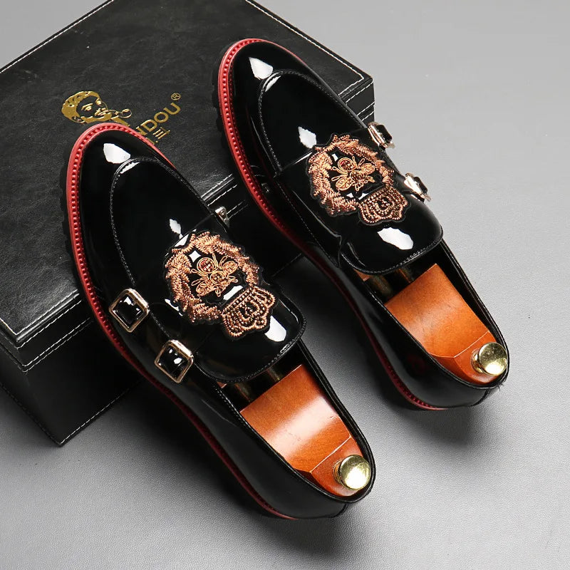 New Luxury Shoes for Men Patent Leather