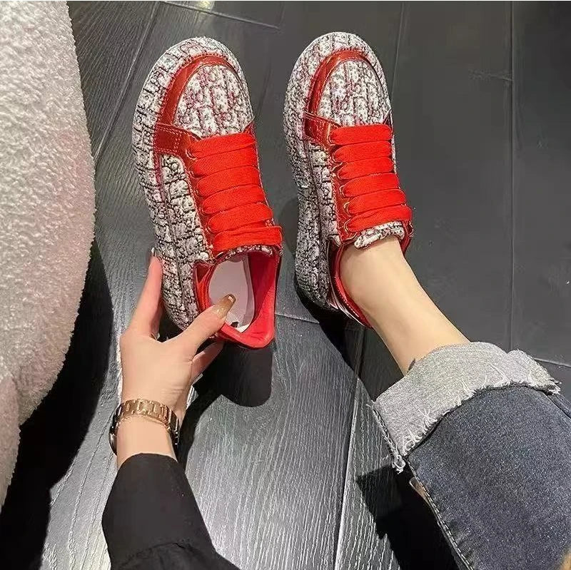 New Arrival Women's High Top Vulcanize Shoes with Sparkling Diamonds, Thick Sole and High-top Design Womens Shoes luxury schuhe