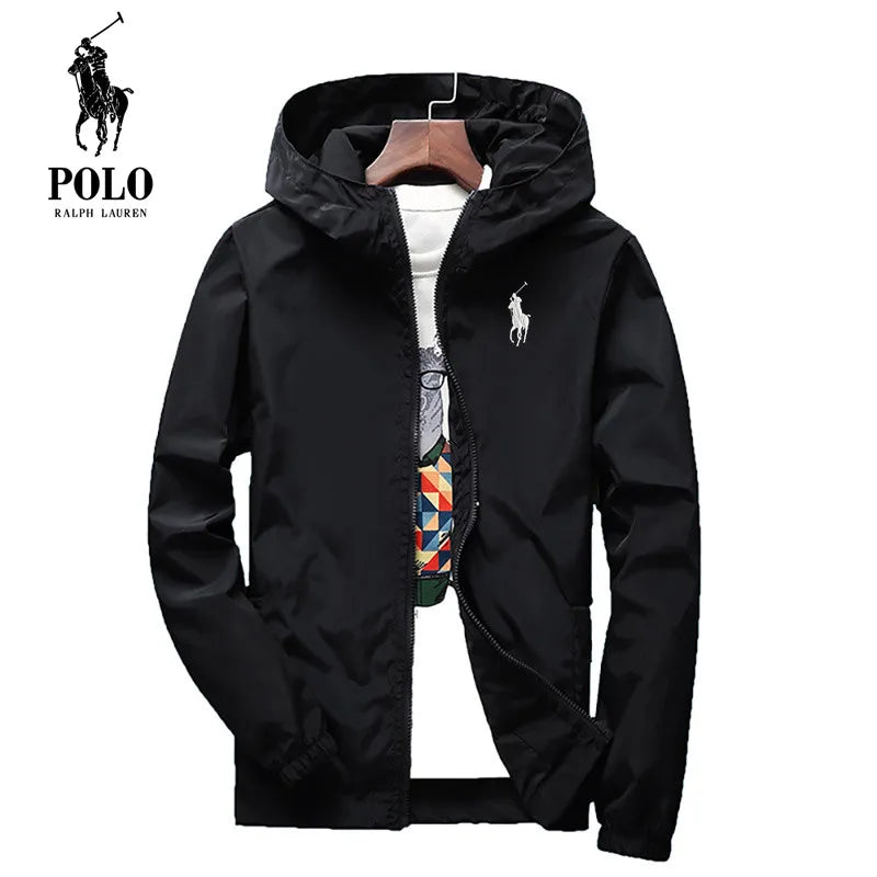 Polo Ralph Lauren Summer Waterproof Hiking Jacket, Men's Fishing, Hooded, Gym, Sports, Running Jacket, Outdoor, Sun Protection