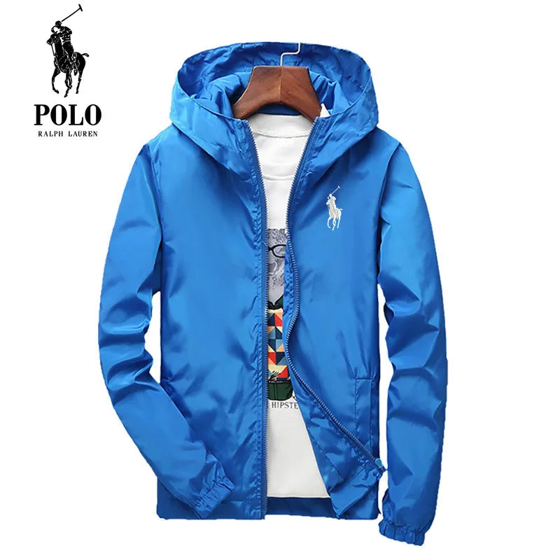 Polo Ralph Lauren Summer Waterproof Hiking Jacket, Men's Fishing, Hooded, Gym, Sports, Running Jacket, Outdoor, Sun Protection