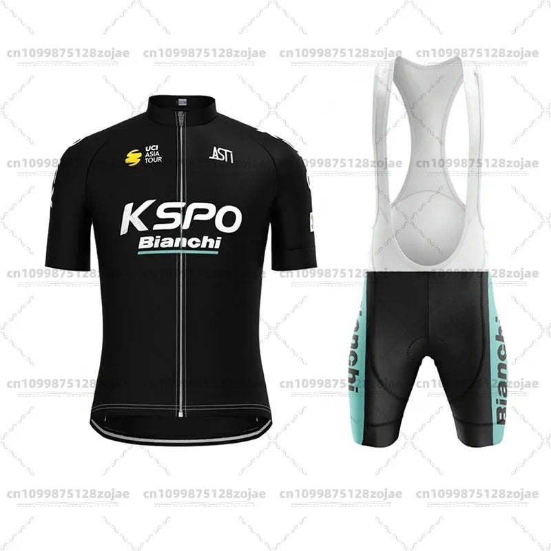 2025 Men's Retro Short Sleeve Jersey BIANCHI Cycling Jersey Bicycle Summer Short Sleeve Quick Dry Cycling Suit Kit