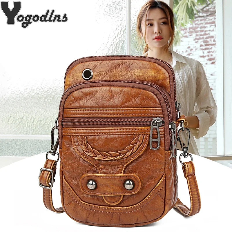 Leather Small Shoulder Bag For Women