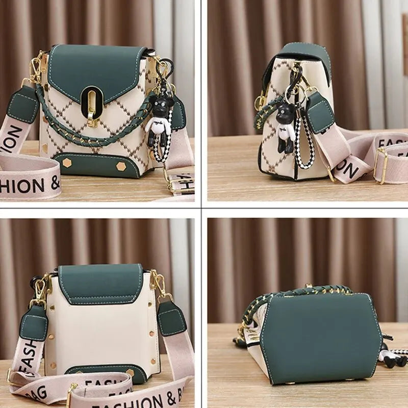 Women's Bag Chain Leather Diamond