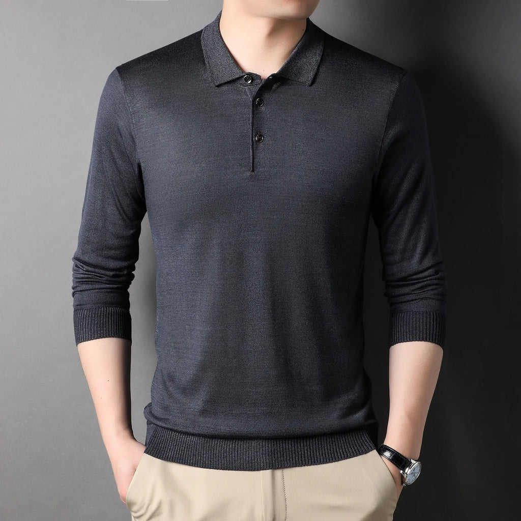 Man Sweatshirt Stripe Blue Pullovers Baggy Original Polo T Shirt For Men Japan High Brand Cheap Clothes Quotes Elasticity Luxury