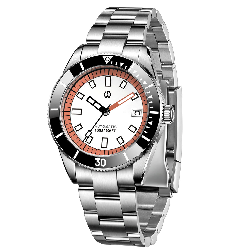 WISHDOIT New Watch Men's Automatic Super Luminous Bezel Mechanical Watch Japan NH35 150 Waterproof Diving Production