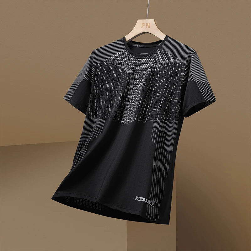 Quick Dry Sport T Shirt Men'S 2024 Short Sleeves Summer Casual Print Plus OverSize 3XL Top Tees GYM Tshirt Clothes