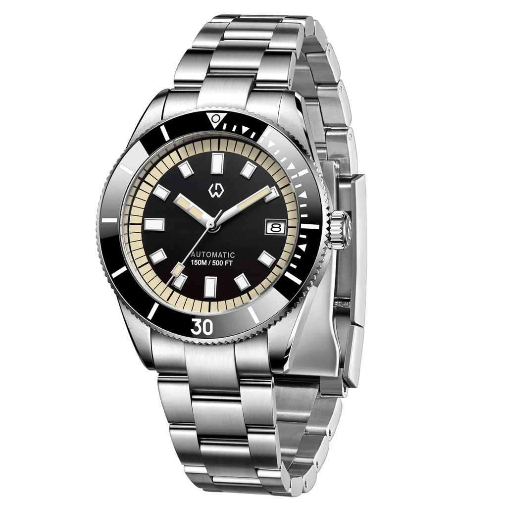 WISHDOIT New Watch Men's Automatic Super Luminous Bezel Mechanical Watch Japan NH35 150 Waterproof Diving Production
