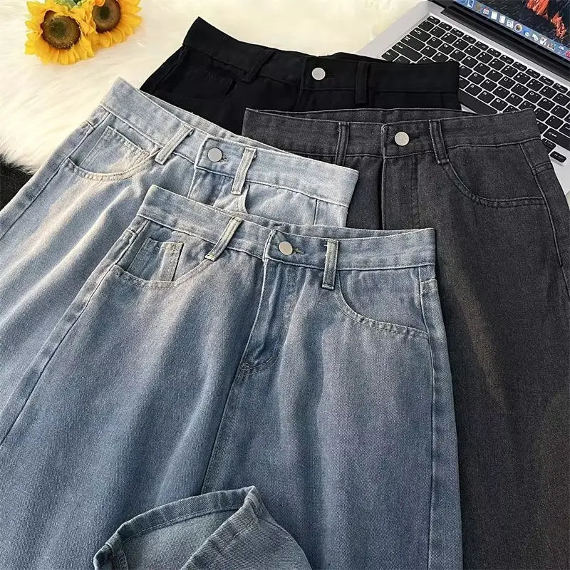 2025 Men Baggy Casual Jeans Male High Street Straight Leg Denim Pants American Classic Retro Summer Casual Long Trousers