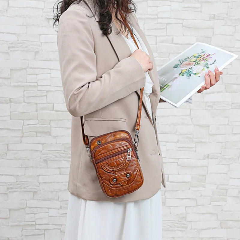 Leather Small Shoulder Bag For Women