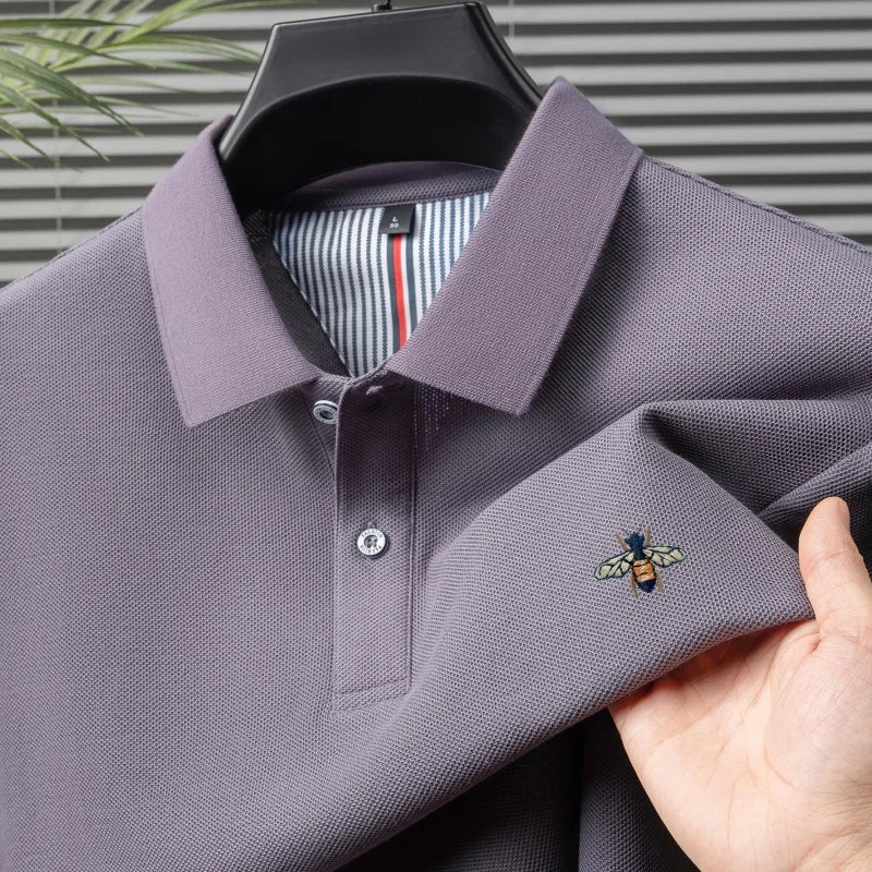 Men's short sleeved polo shirt, fashionable embroidery, summer new product, comfortable and casual polo shirt