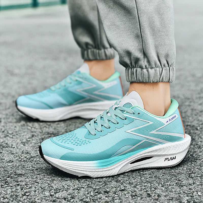 Men's Sports Shoes Sneakers Carbon Plate Running Shoes Male Marathon Racing Shock-absorbing Athletics Training Shoes for Women