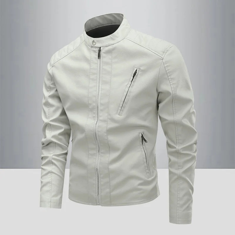 Leather Jacket Men's Casual Trend Brand Slim Fit Handsome Youth Leather Jacket Men Spring Autumn Motorcycle PU Leather Jacket