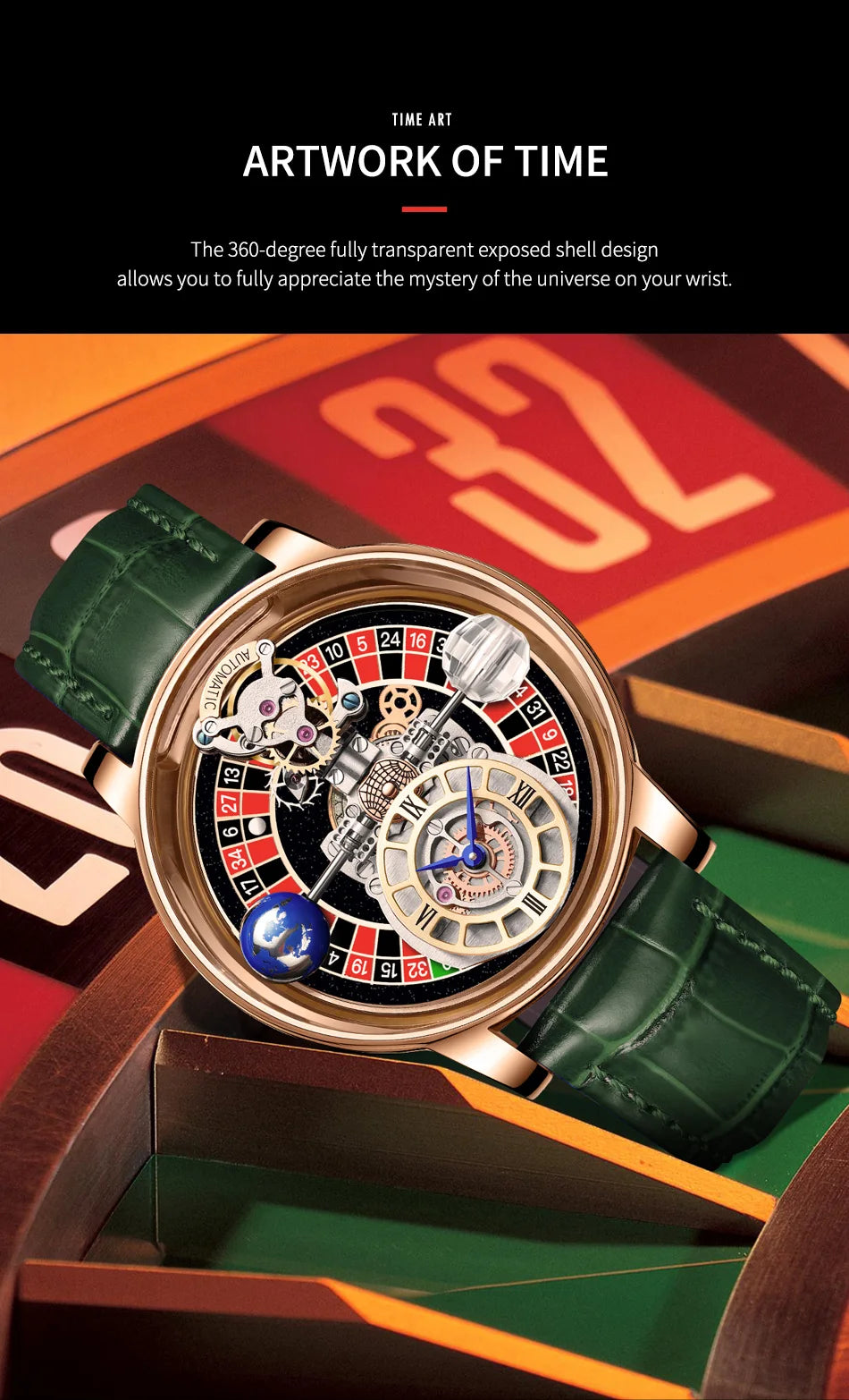 2024 PINDU DESIGN Men Watches Top Brands Luxury Celestial Series Roulette Creative Watch Quartz Wristwatch Montre Homme