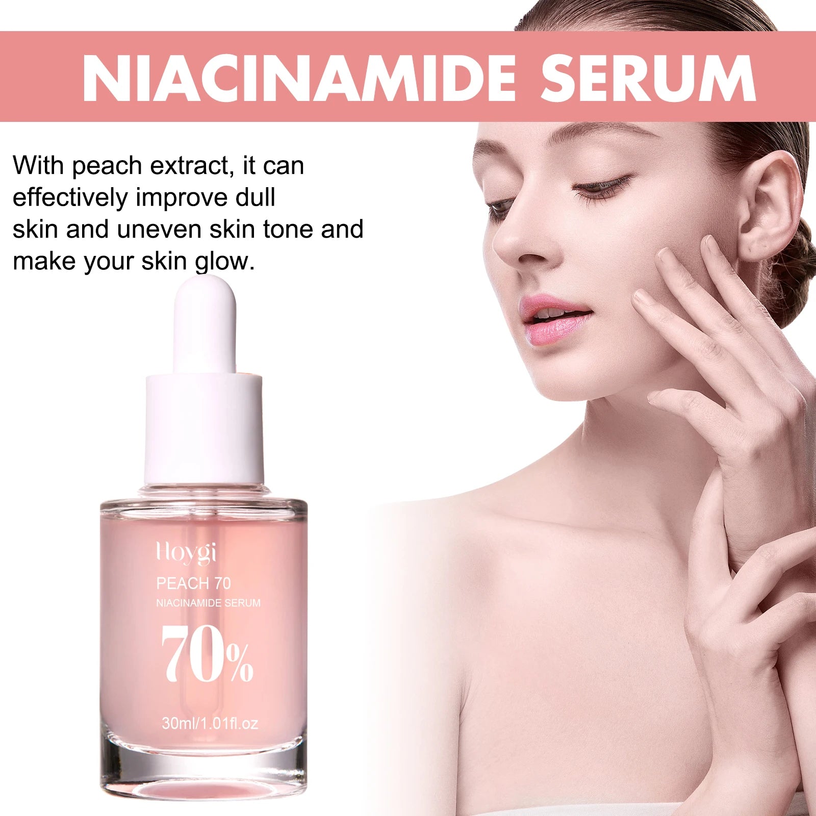 Peach 70% Smooth Brightening Skin Care Dark Spot Remover Serum