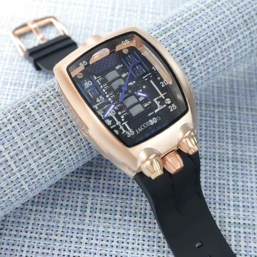 Very Super Jacob & Co Original Brand Watches For Mens Special Dial Multifunction WristWatch Business High Quality AAA Clocks