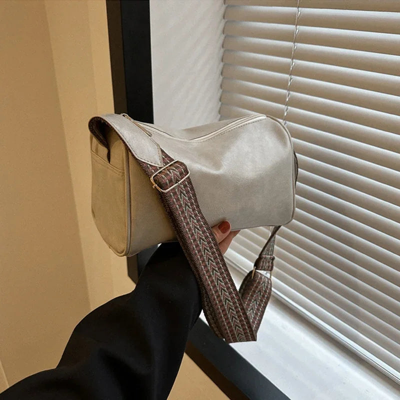 Leather Boston Women Small Handbag