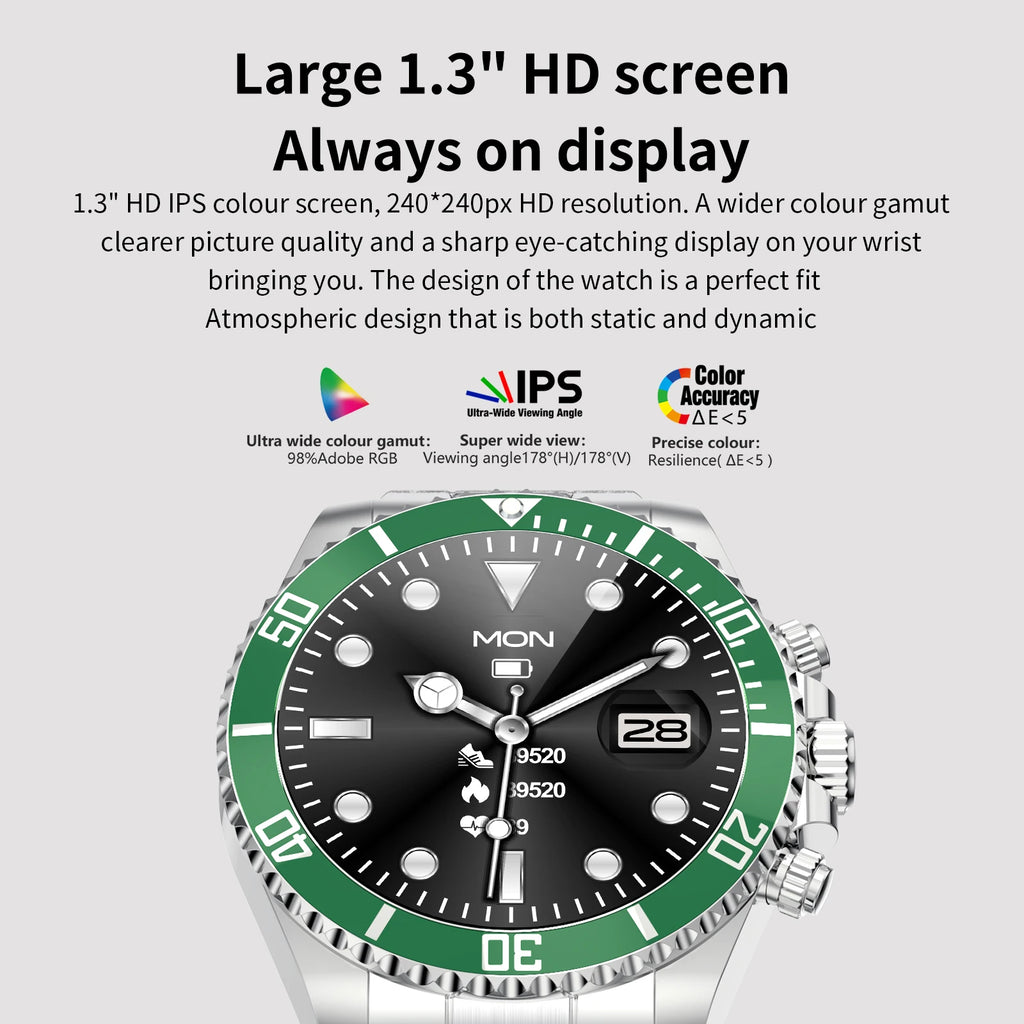 Smart Watch Man Aiweile AW12 High-End Luxury Smartwatch Fitness Tracker Sport Business Bluetooth Call for Xiomi IOS DIY Faces