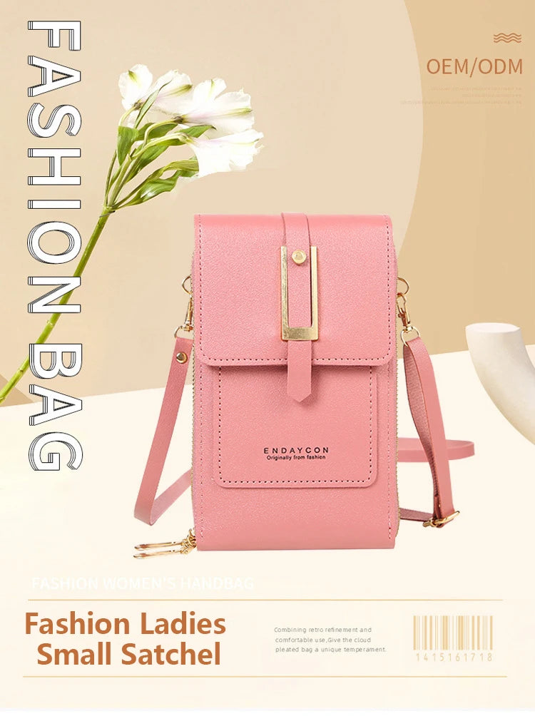 Soft Leather Wallets Hand Purses Crossbody Bags for Women