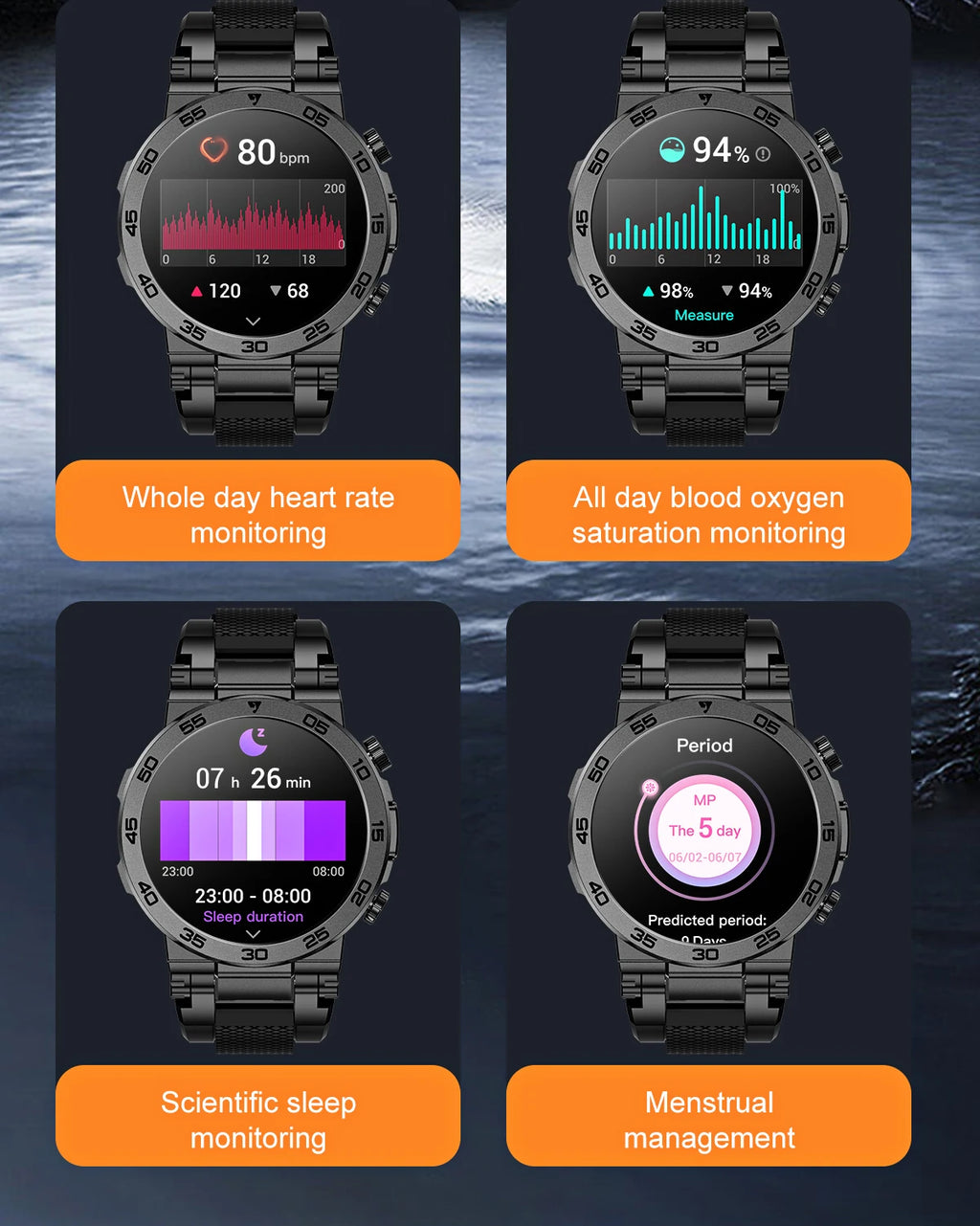 LIGE Fashion LED Flashlight Smart Watch For Men Custom Watch Face Bluetooth Call  Bracelet Sport Blood Oxygen Monitor Smartwatch