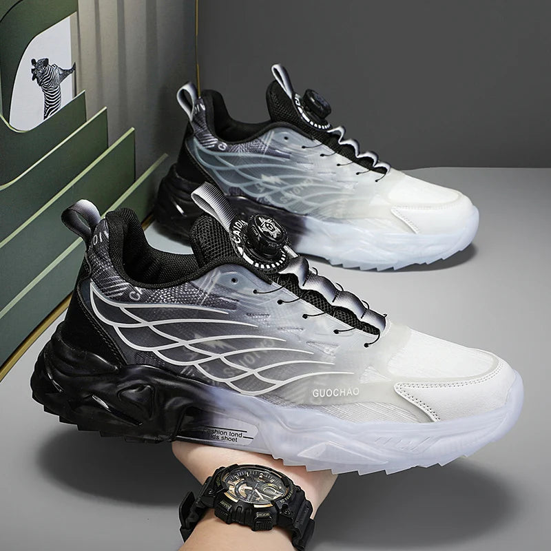 Men's Versatile and Breathable New Sports Shoes - Breathable Woven Upper with Stripesd Design, Light and Comfortable, Sports Shoes for Running, Training and Wear