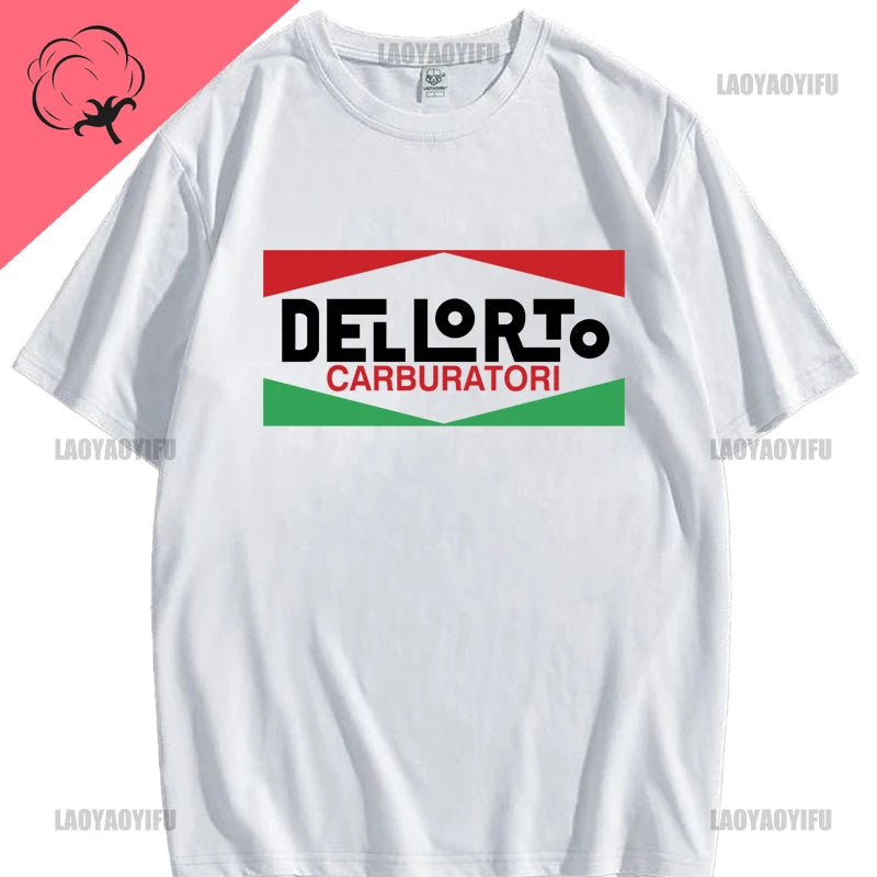All Colour New Dellorto Carburetor Motorcycle Logo T-shirt  men clothing funny vintage graphic t shirts cotton