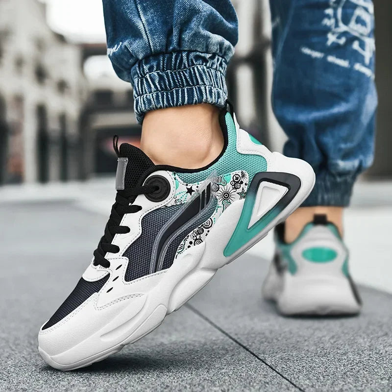 Lightweight Sports Shoes, Professional Marathon Basketball, Tennis, Color-blocked, Fashionable and Versatile Men's Sports Shoes