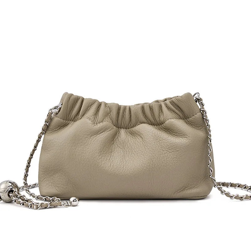 Genuine leather cloud bag Shoulder Bag