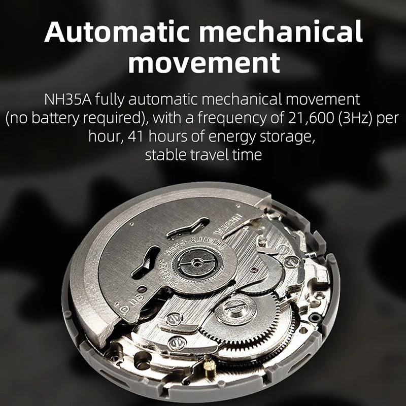 SEA KNIGHT Men 200M Waterproof Diving Watch Sapphire Crystal 316L Steel Mesh Belt C3 Luminous NH35A Automatic Mechanical Watch