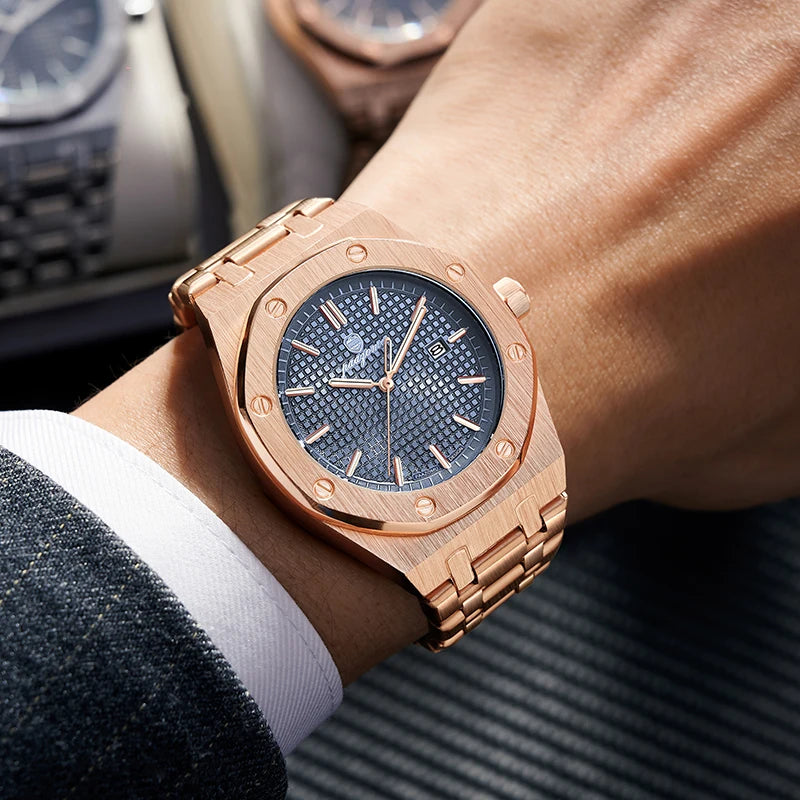 PAAZOMU Top Luxury Man Watch Waterproof Luminous Date Men Watch Stainless Steel Male Clock Sport Fashion Men's Quartz Watches
