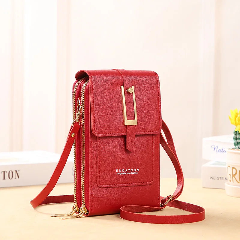 Soft Leather Wallets Hand Purses Crossbody Bags for Women