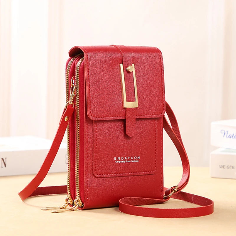 Soft Leather Wallets Hand Purses Crossbody Bags for Women