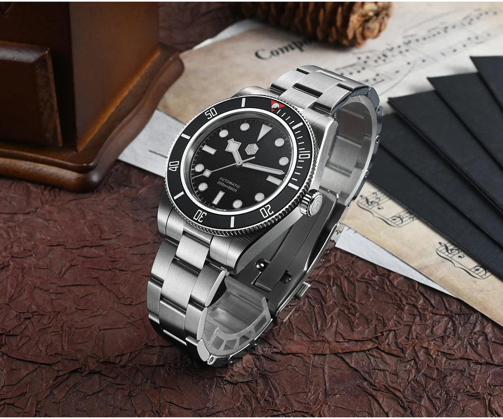 San Martin New 40mm BB58 Retro Luxury Diver Watch NH35 Automatic Mechanical Watches For Men Sapphire Luminous 20Bar Reloj SN0008