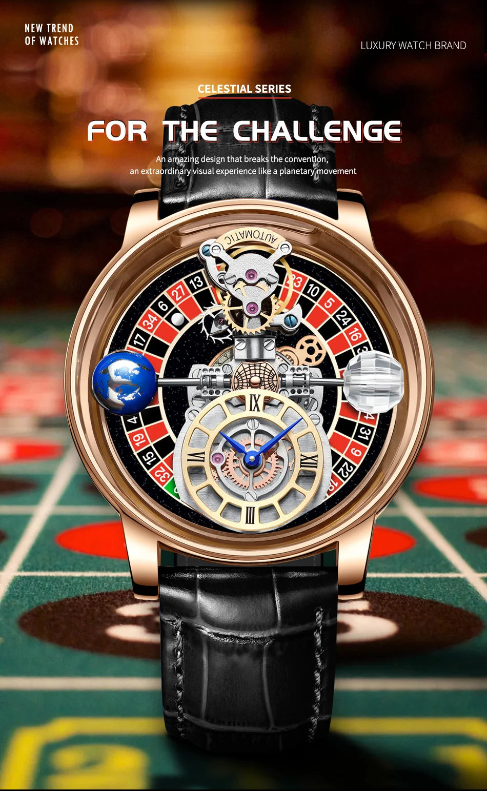 2024 PINDU DESIGN Men Watches Top Brands Luxury Celestial Series Roulette Creative Watch Quartz Wristwatch Montre Homme