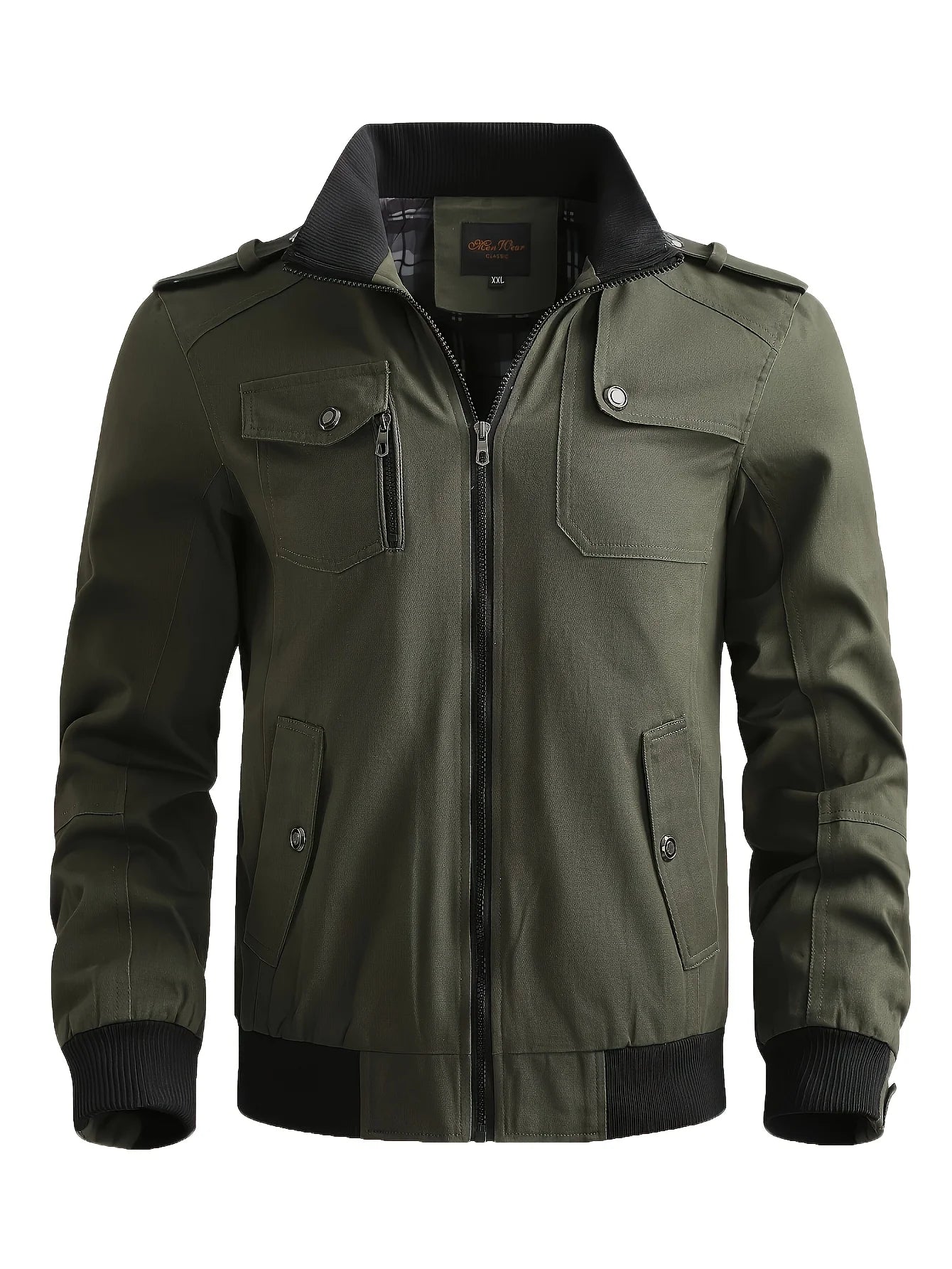 Men's standing collar workwear jacket casual jacket