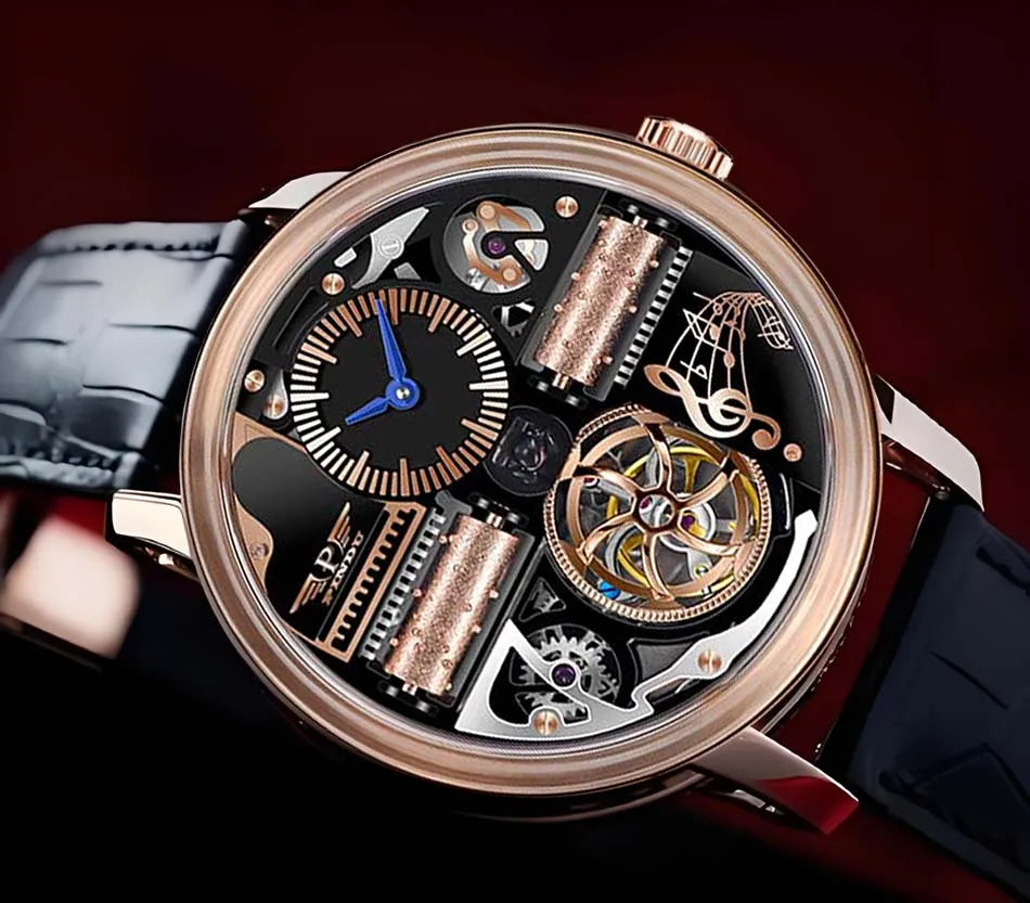 PINDU Watch New TOP Men Mechanical Watch Godfather Fashionable Classic Series 45.5MM Wristwatches Men M2791B