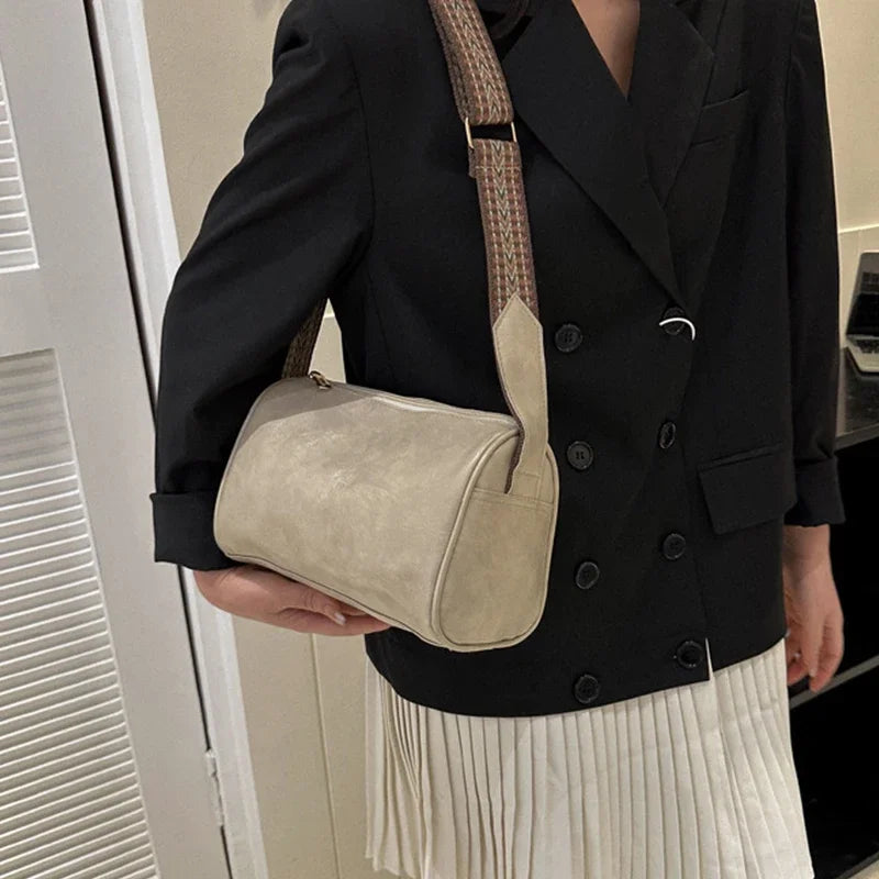 Leather Boston Women Small Handbag