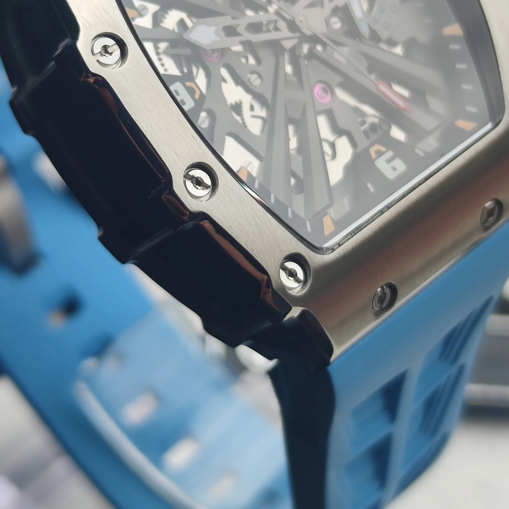 PAGANI DESIGN New VH65 Watch For Men Skeleton Quartz Wristwatch Sapphire Glass Silicone Original Luxury Men Watch Gift With Box