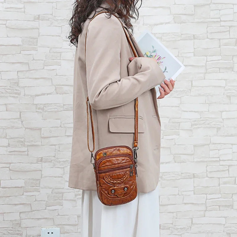 Leather Small Shoulder Bag For Women