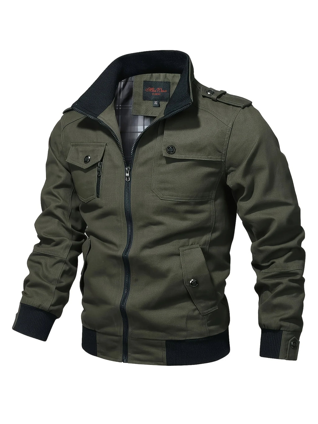 Men's standing collar workwear jacket casual jacket
