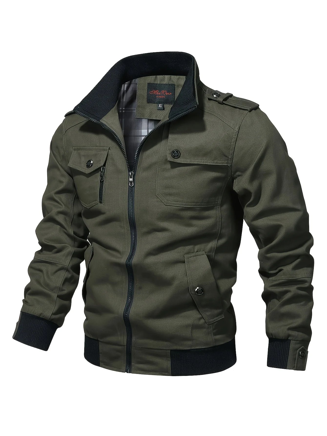 Men's standing collar workwear jacket casual jacket