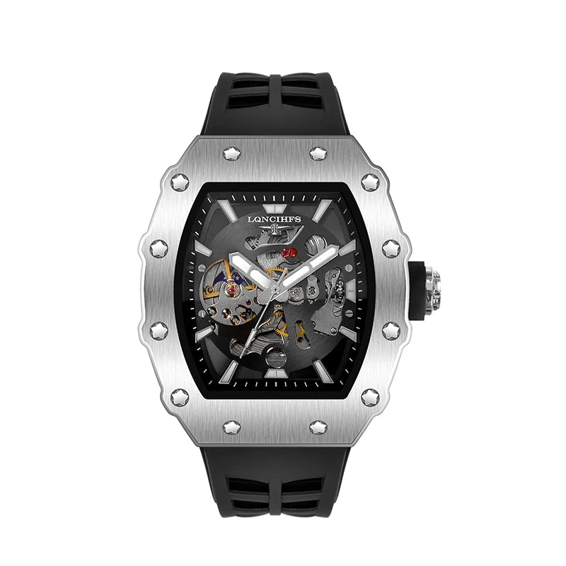Men's luxury automatic Mechanical Watch  Sport Outdoor tourbillon waterproof luminous Fashion watch for men reloj hombre