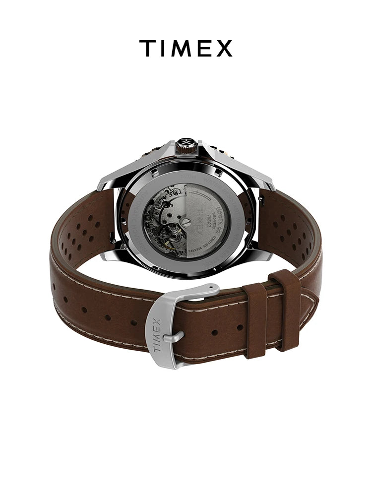 2024 TIMEX Automatic Mechanical Watch Male American Stainless Steel Scratch Proof Waterproof Diving Watch Business Leisure Watch