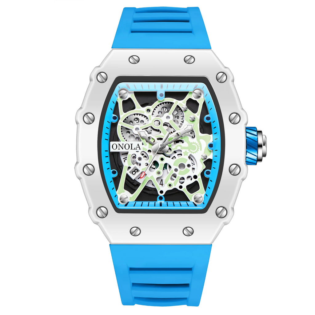 TOP Hot Selling Men Watch Fashion Brand ONOLA Quartz Silicone Tape Watches men Clock