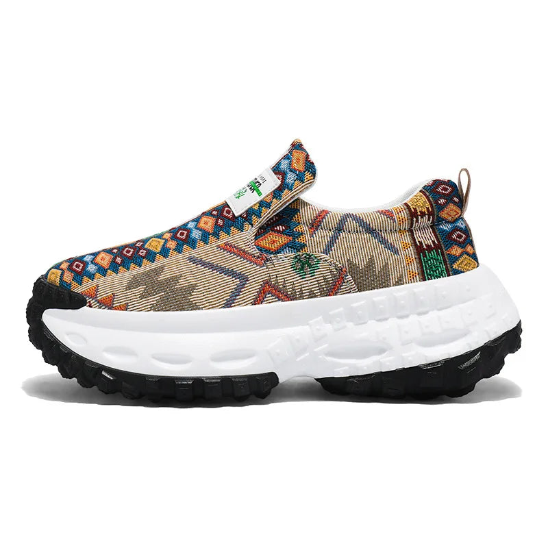 Men's Shoes 2025 Hot Sale New Arrival Breathable Embroidered Thick Sole Height Increasing Casual Sports Shoes Male Sneakers