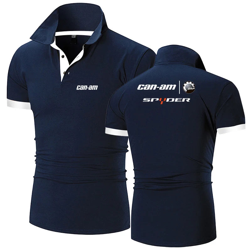 2022 New Fashion Polo Shirt Solid Color Men Can Am Team Motorcycles Short Sleeve Polo Shirt Summer Streetwear Casual Tops