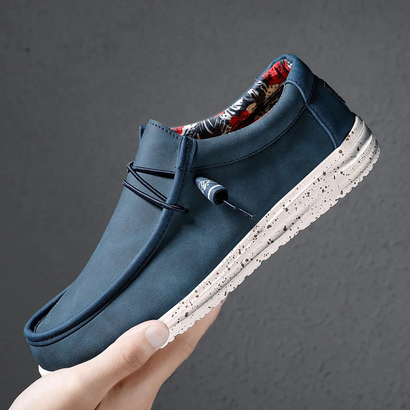 Spring Autumn Men Light Leather Casual Shoes 2023 Chaussures En Cuir Slip-On Flat Plus Big Size 48 49 50 51 Dropshipping